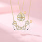 collar trébol de cuatro corazones