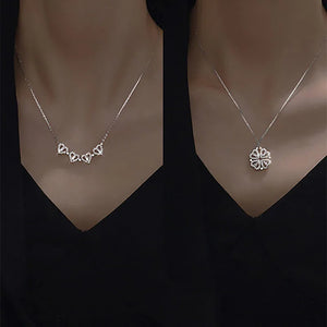 collar trébol de cuatro corazones